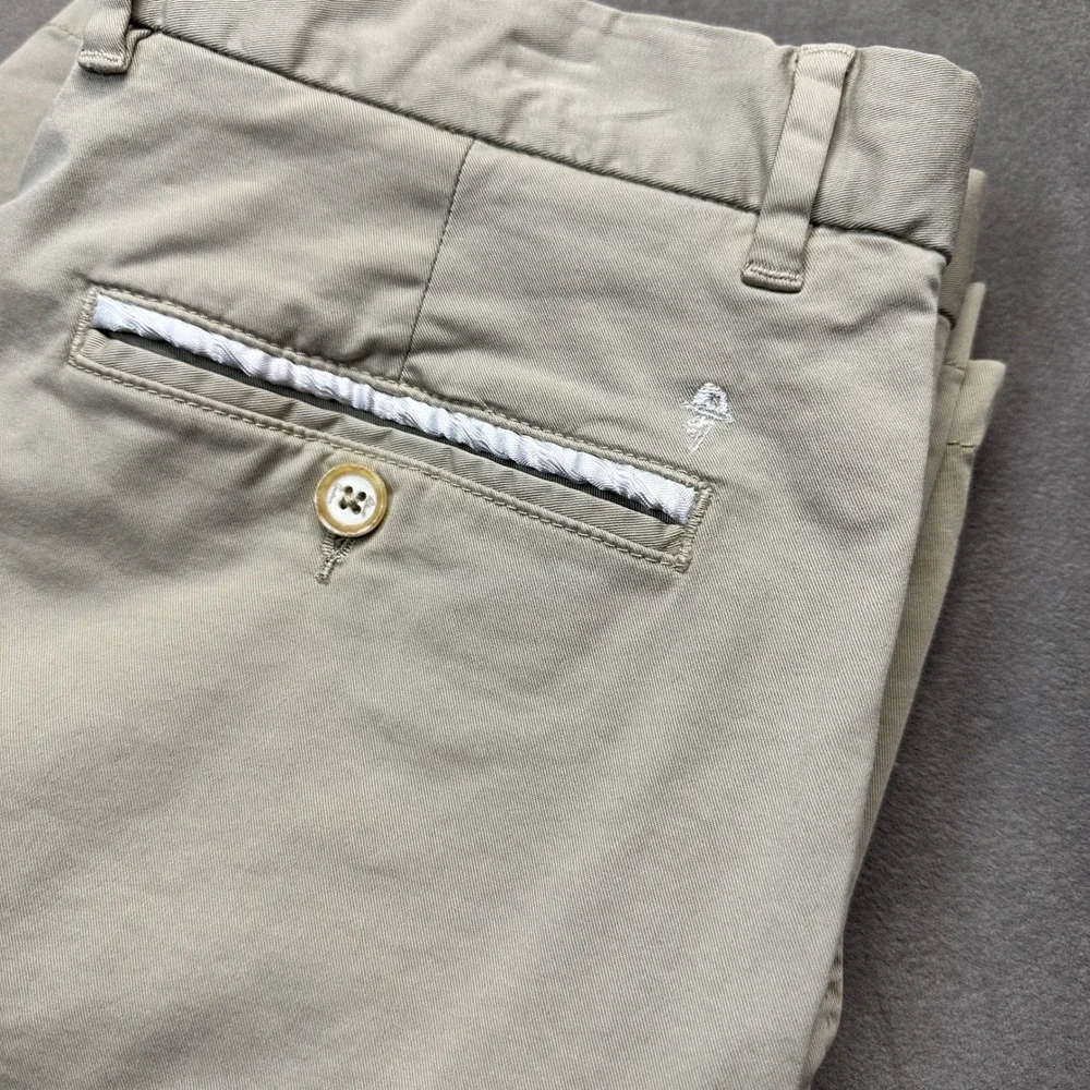 Robert Graham Shorts Mens 32 Tan Classic Fit Cotton Tencel Chino Excellent